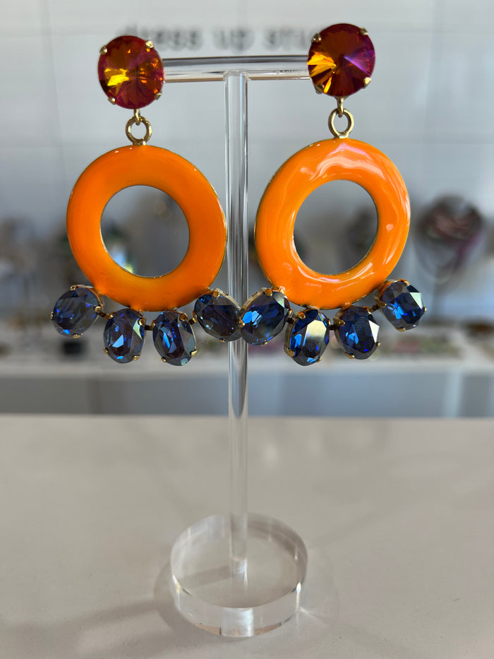 Noamie Earrings in Neon Orange