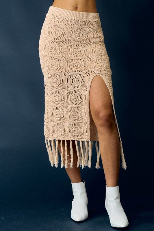 tassel maxi skirt