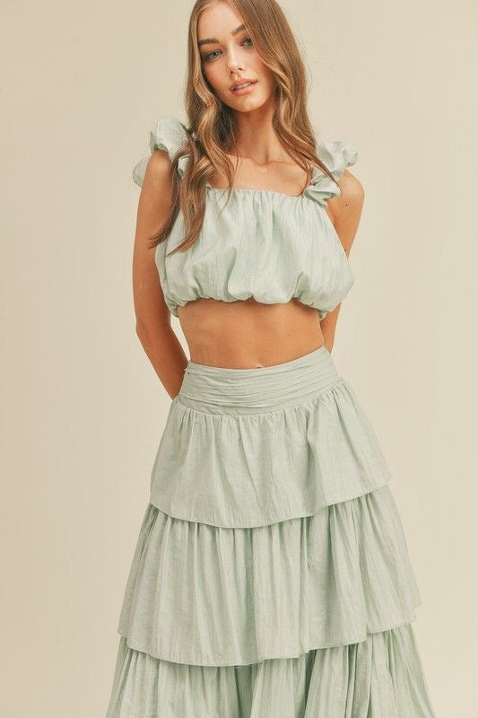 Ruffle top best sale with skirt