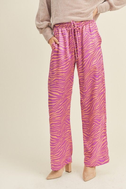 Zebra wide clearance leg trousers