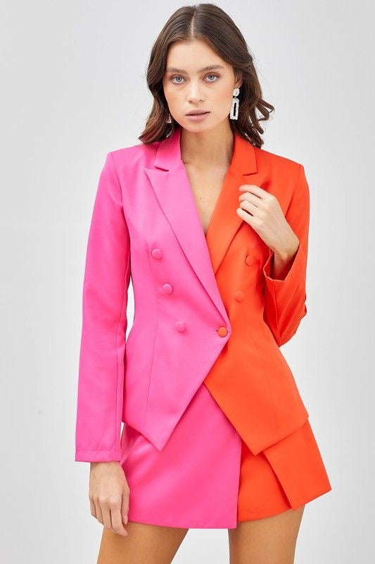 Color 2025 block blazer