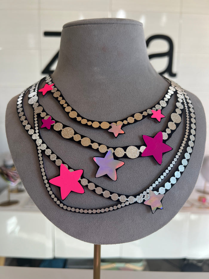 Pearl Madame Bold Stars Necklace