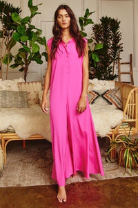 Wide Leg Satin Jumpsuit