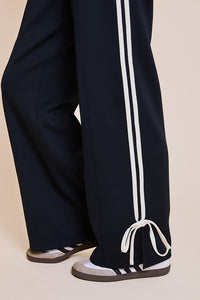 Track Pants with Bow Detail