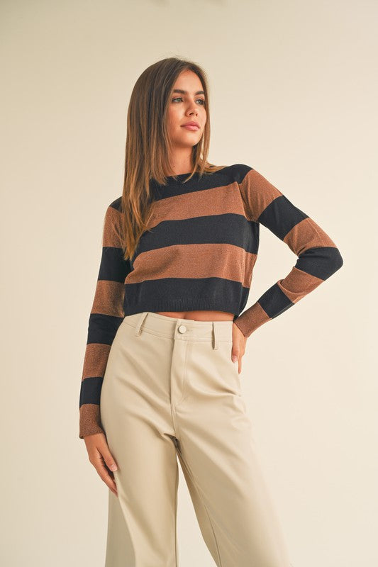 Color Blocked Knit Top