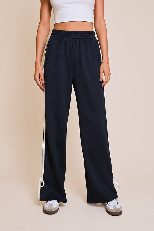 Track Pants with Bow Detail