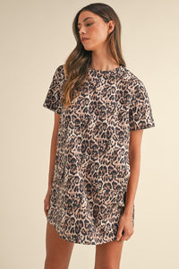 Leopard Mini Shift Dress