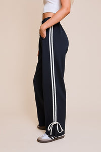 Track Pants with Bow Detail