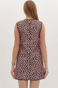 Floral Jacquard Mini Dress