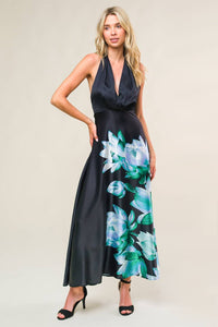 Floral Halter Midi Dress