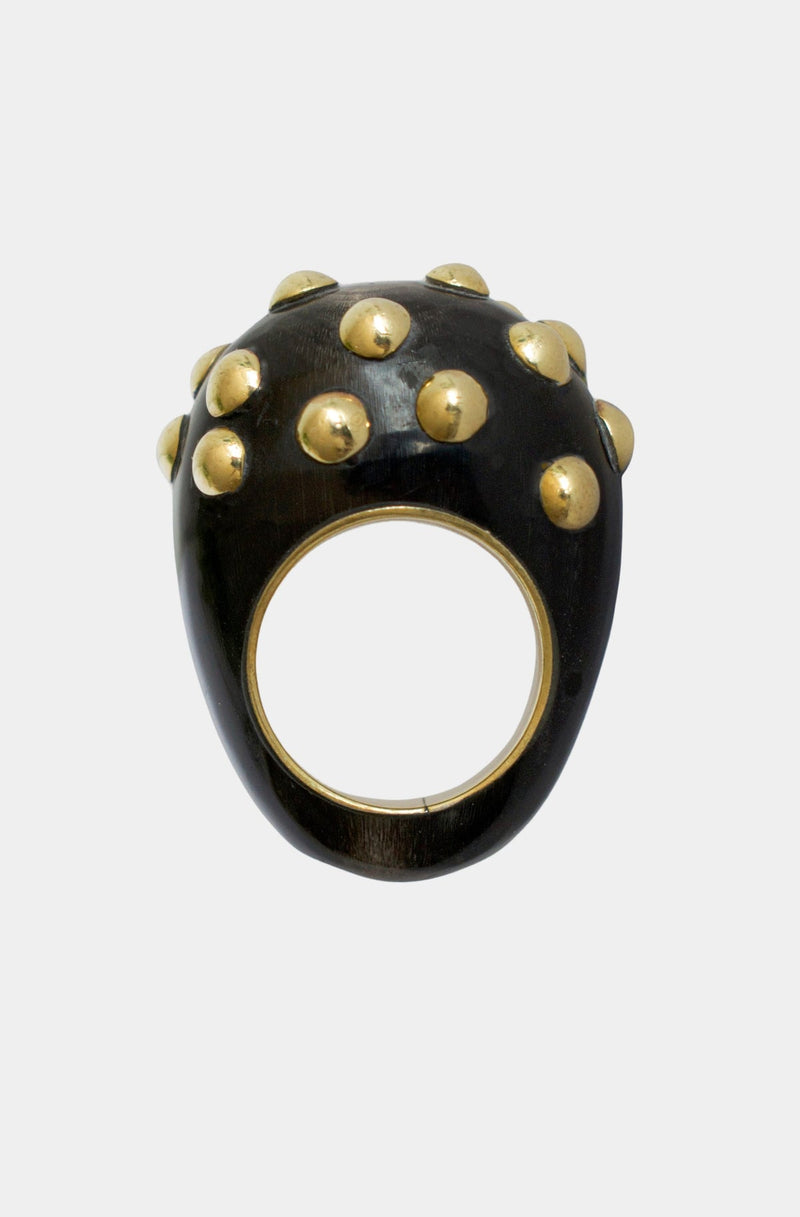 Horn Ring with Bronze Details