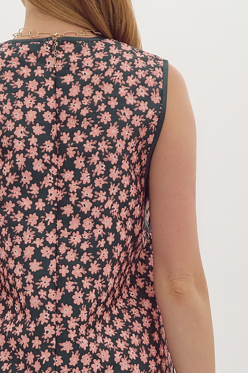 Floral Jacquard Mini Dress