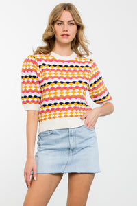 Short Sleeve Knit Top