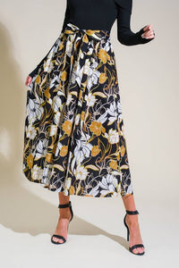 Off the Shoulder Floral Midi Dress