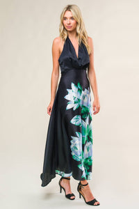 Floral Halter Midi Dress