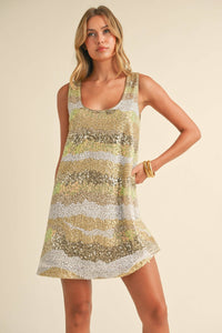 Ombre Sequin Mini Dress