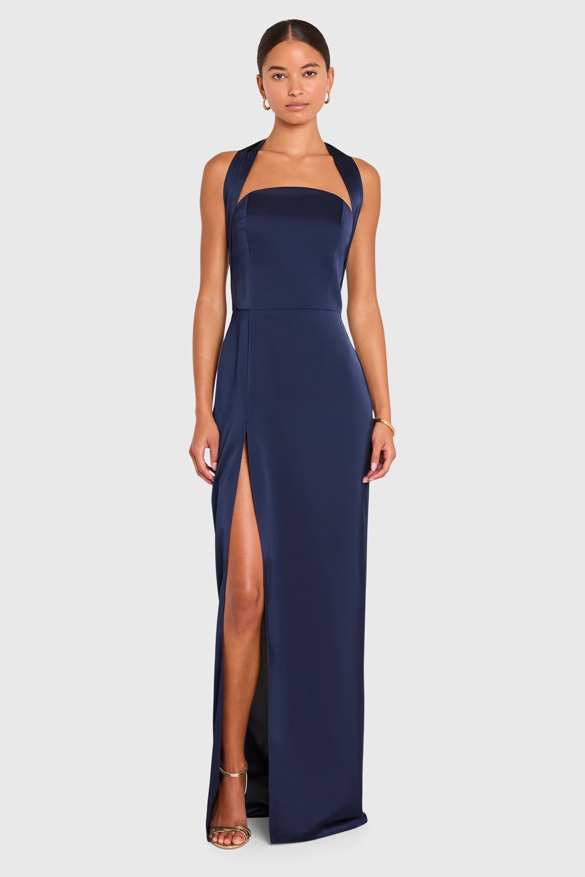 chinese dress ladies Brisa Maxi Dress-Black – bequeendress main image 1