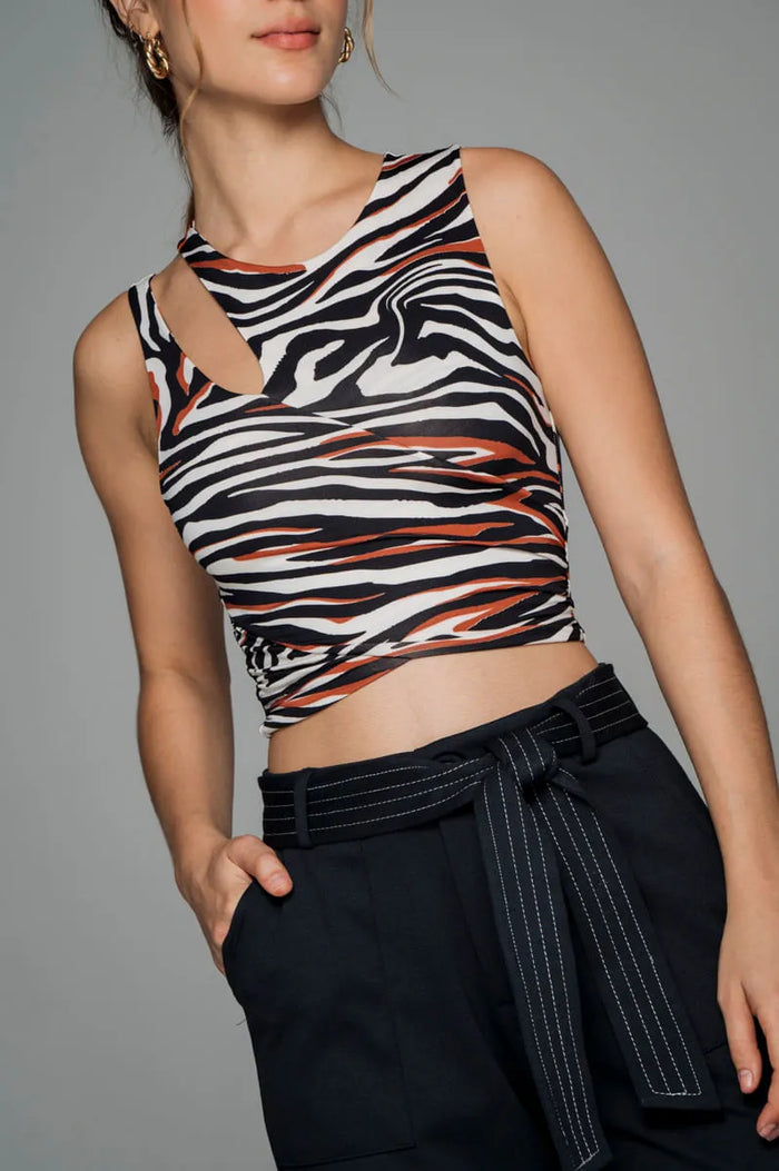 Zebra Crop Top