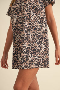 Leopard Mini Shift Dress