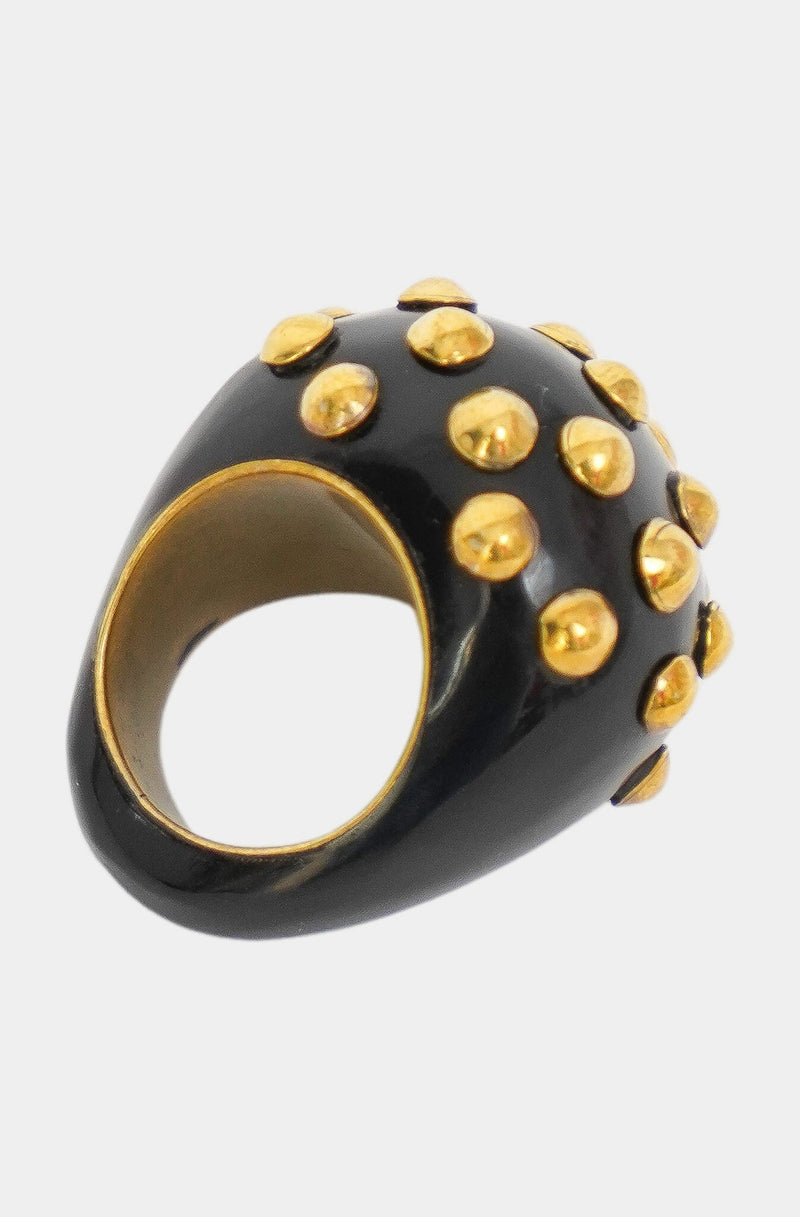 Horn Ring with Bronze Details