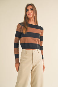 Color Blocked Knit Top