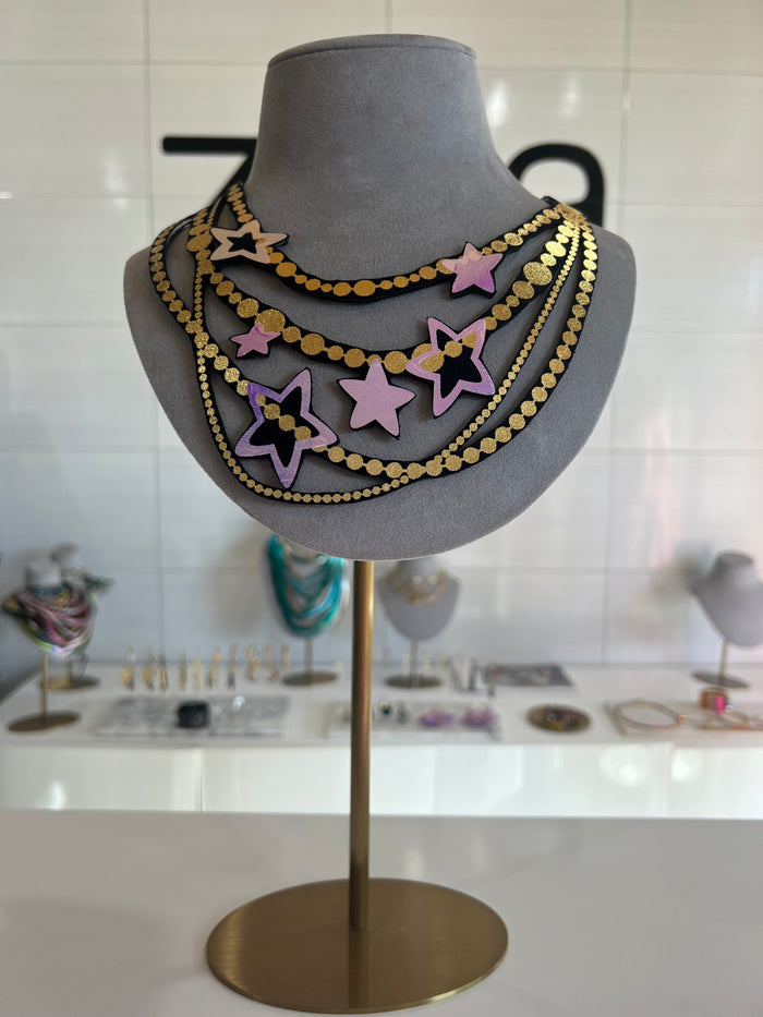 Pearl Madame Bold Stars Necklace