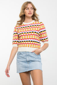 Short Sleeve Knit Top