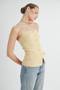 Button-Down Bustier Top