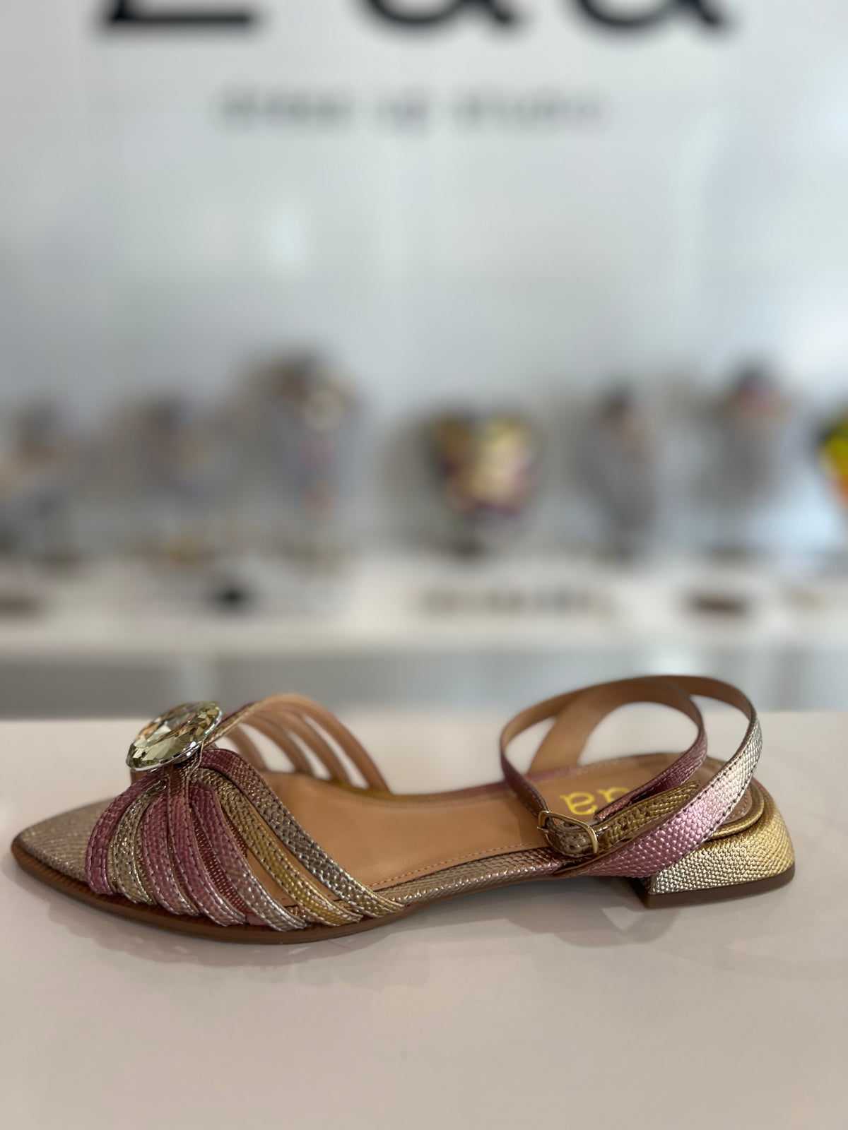 Ombre Sandal with Crystal