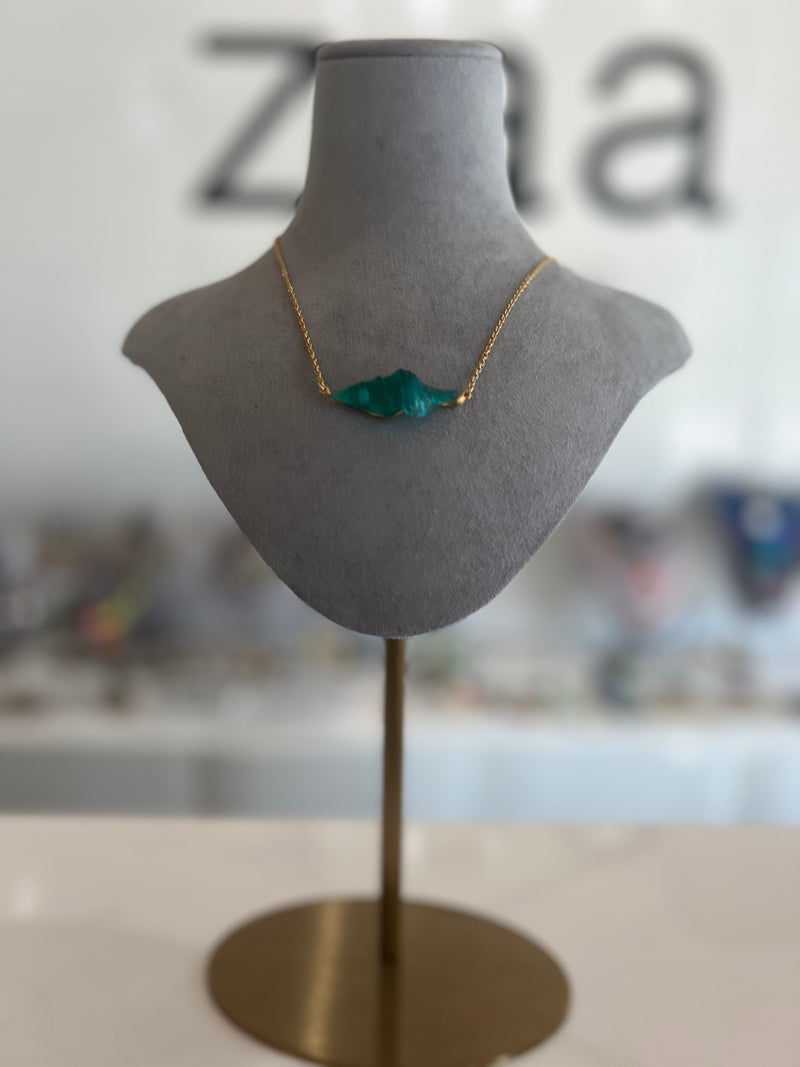 Spiral Shell Glass Necklace