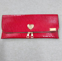 Heart Leather Envelope Bag