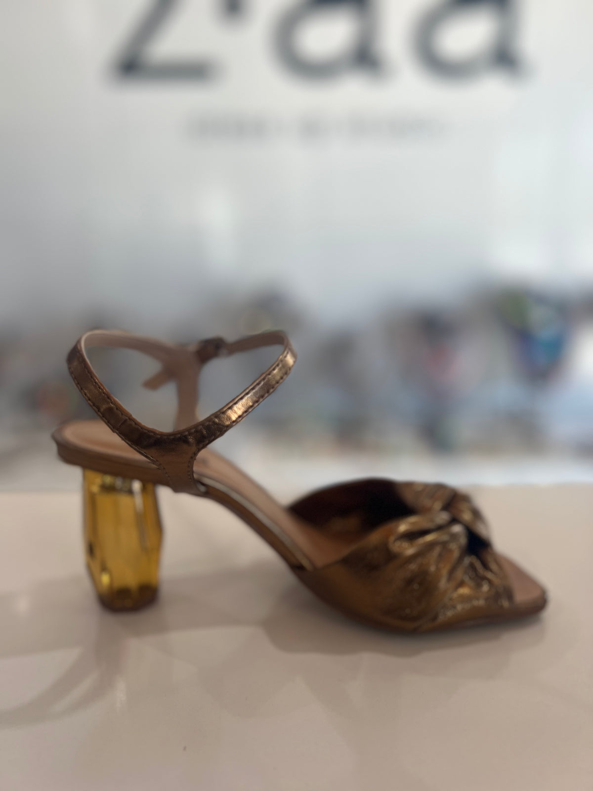 Knotted Metallic Sandal