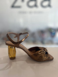 Knotted Metallic Sandal