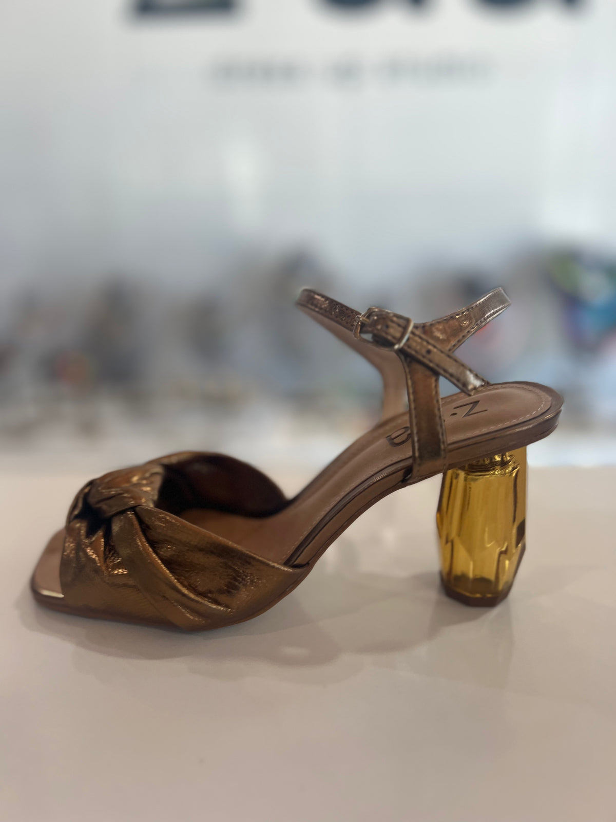 Knotted Metallic Sandal