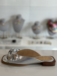 Bow Metallic Sandal