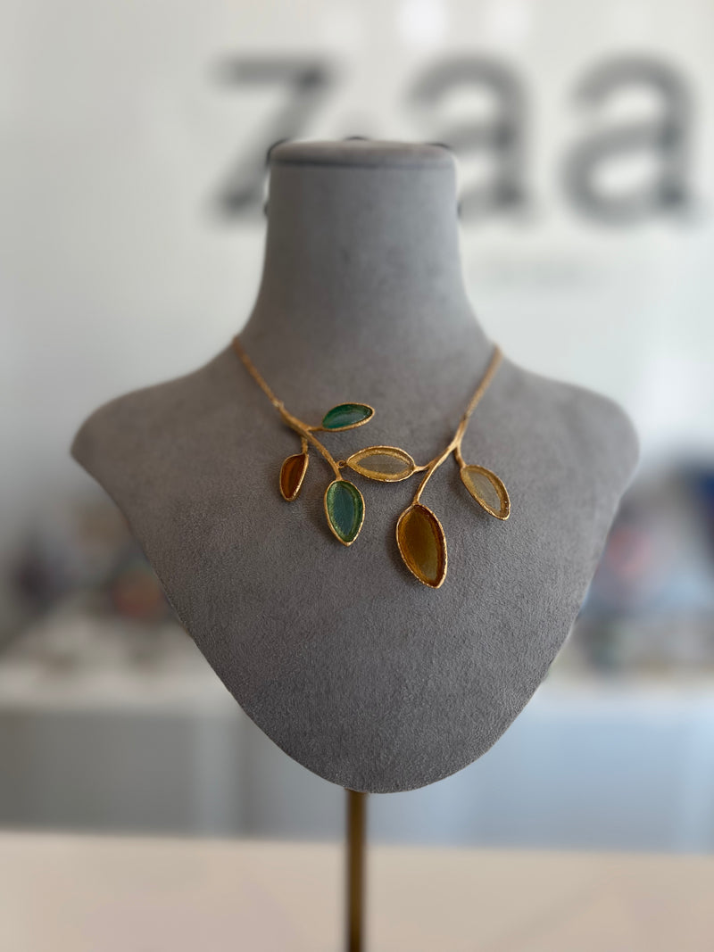 Leaf Glass Necklace