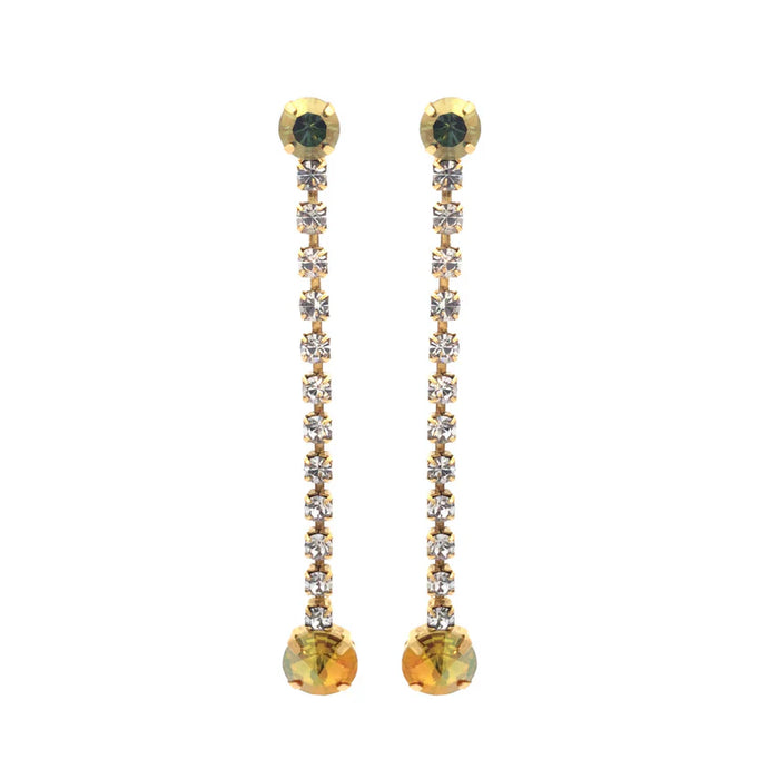 Aliza Earrings in Citrus Lime Brandy