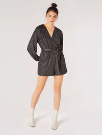 Glitter Wrap Romper