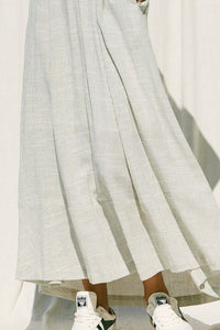 Striped Linen Maxi Dress