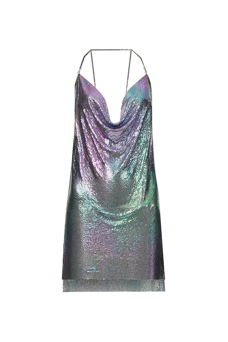 Ombre Shine Liquid Chainmail Dress