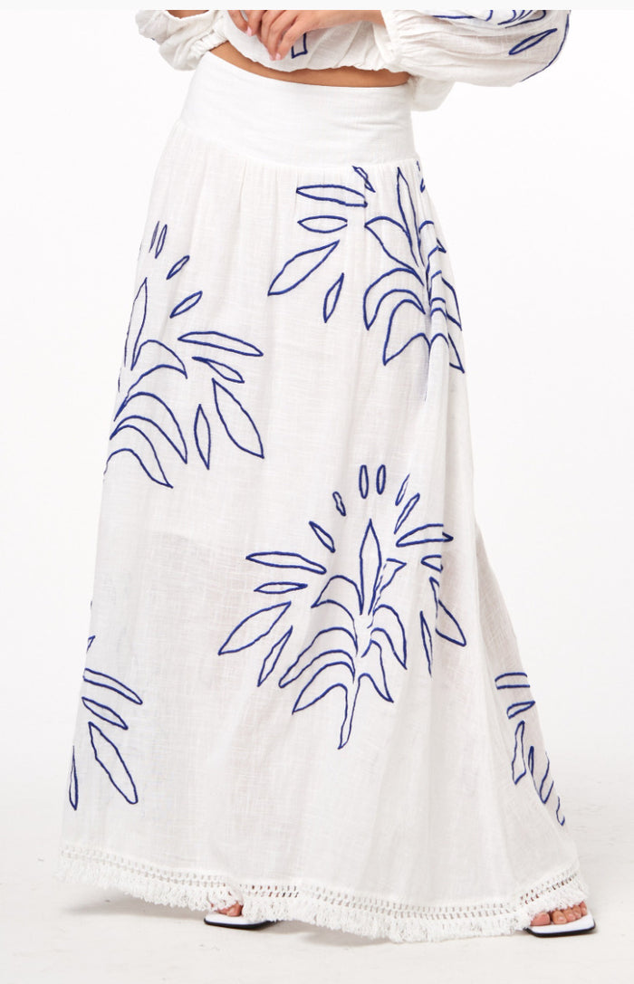 Embroidered Maxi Skirt
