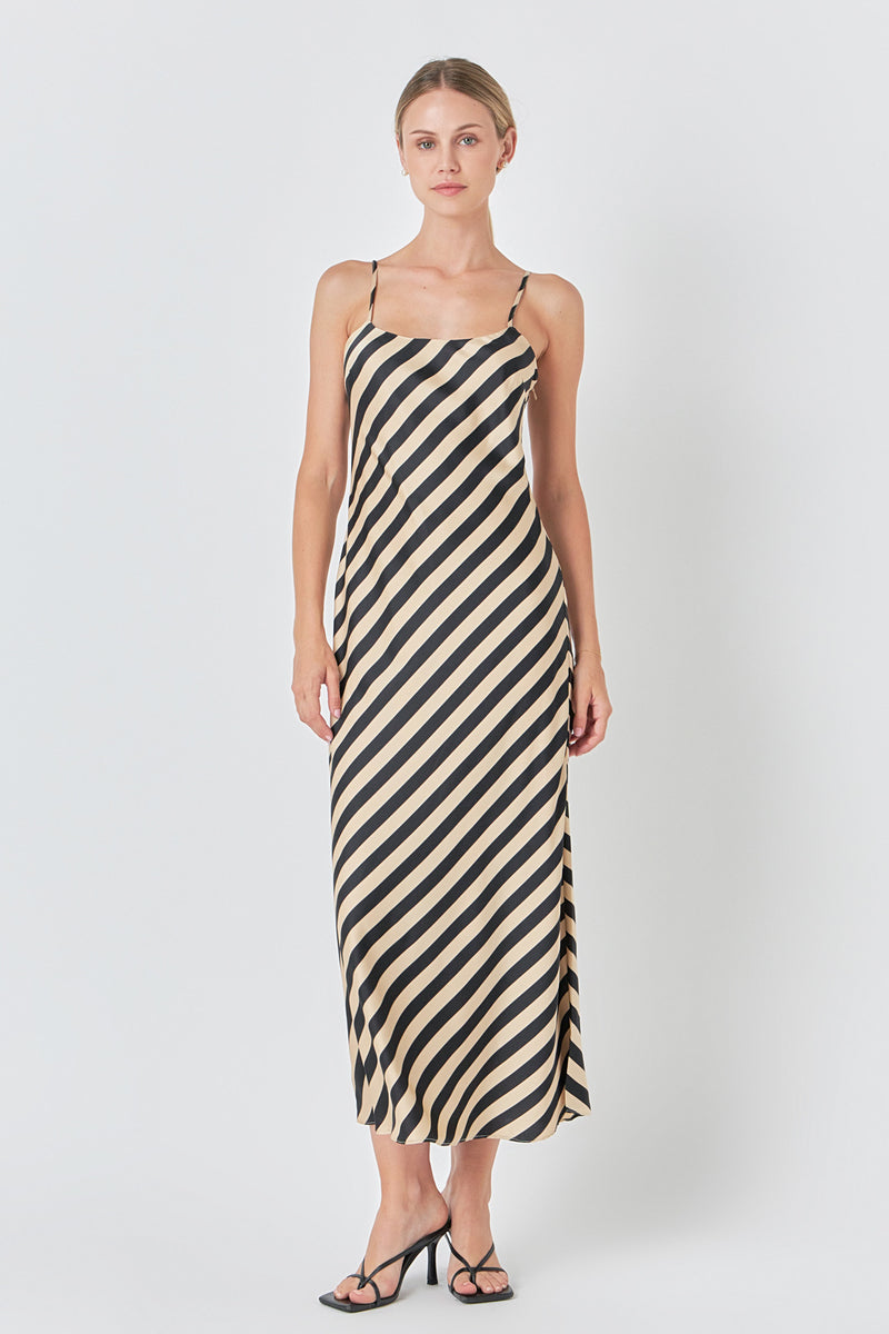 Striped Slip Maxi Dress