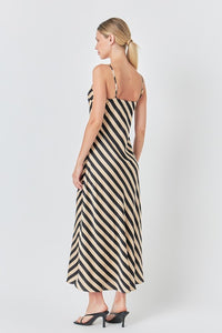 Striped Slip Maxi Dress