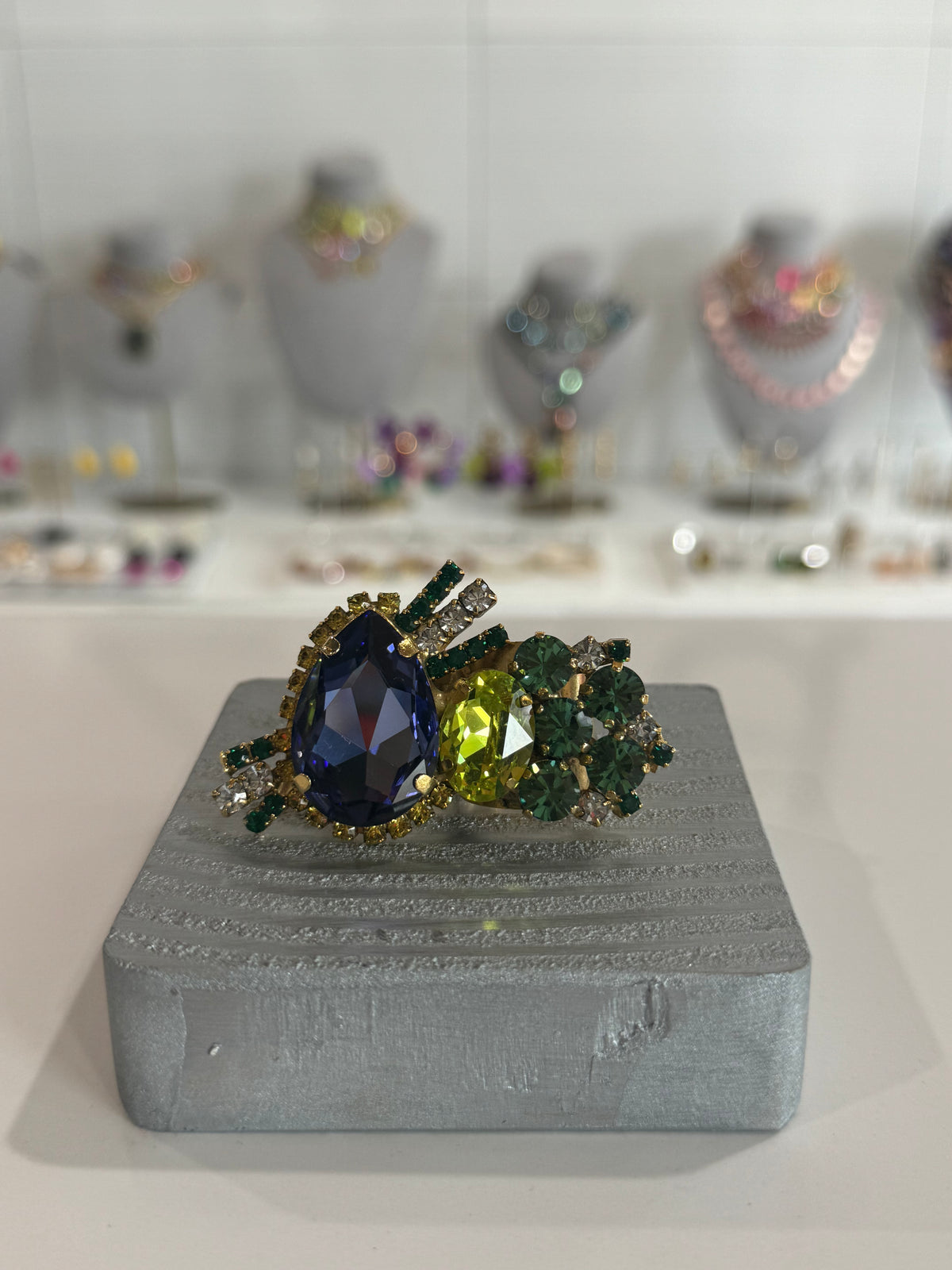 Tanzanite & Citrus Lime Statement Ring