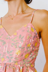 Sweetheart Neck Sequin Top