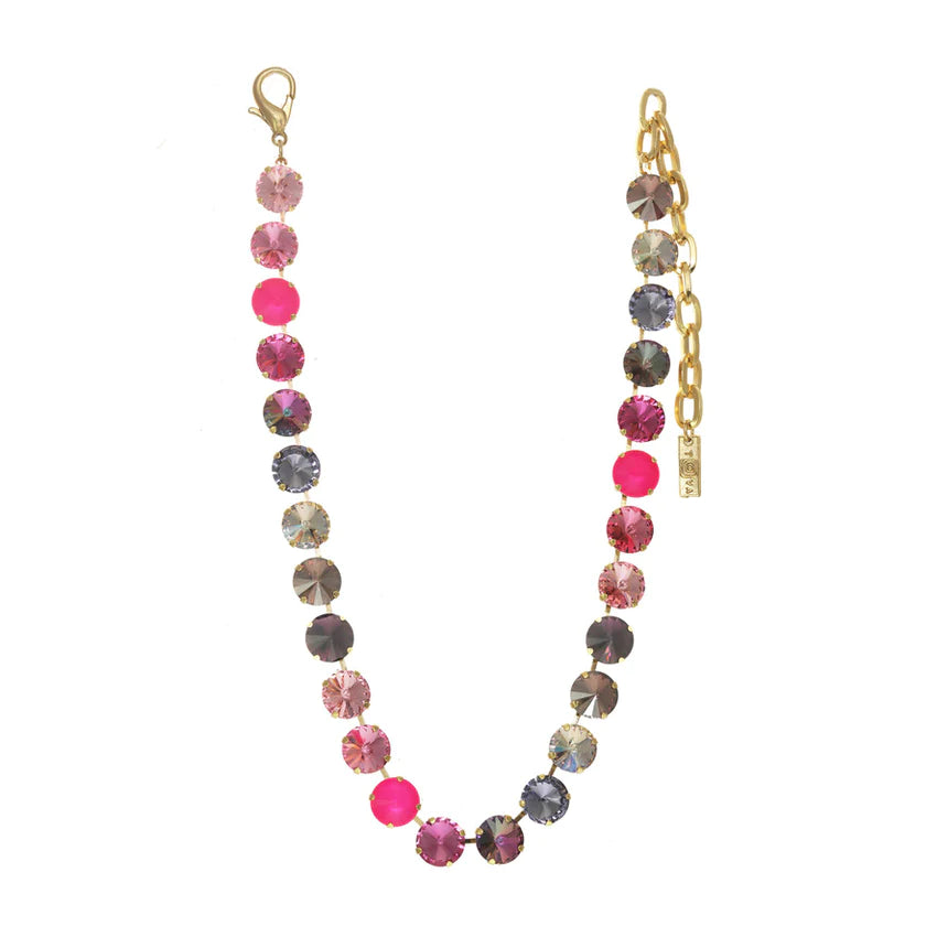 Sofia Necklace in Watermelon Pink Mix