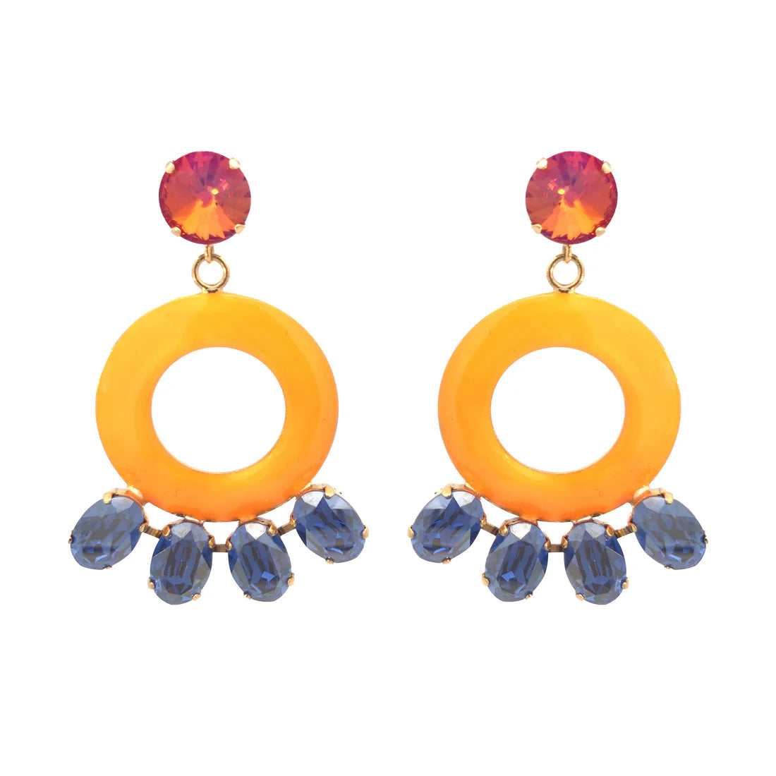 Noamie Earrings in Neon Orange