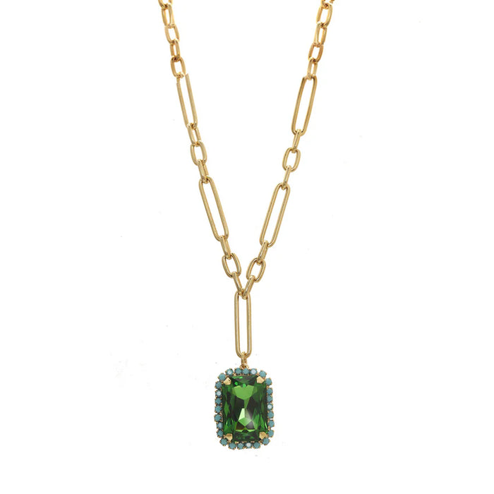 Mini Soleil Necklace in Fern Green