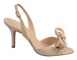 Snakeskin Sandal with Bow Detail