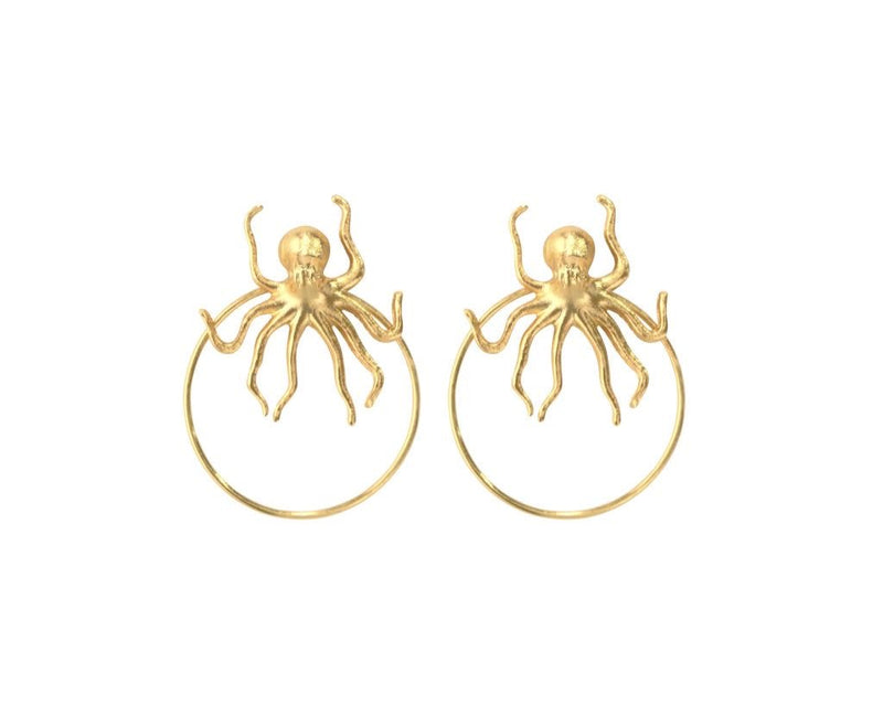 Octopus Hoop Earrings